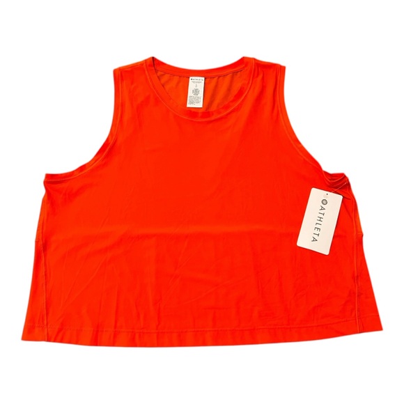 ATHLETA Ultimate Muscle Training Tank size XL Bright Orange Red NEW - Picture 3 of 6